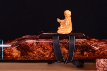 Honduran Rosewood Burl Native American Flute, Minor, Mid G-4, #H15E